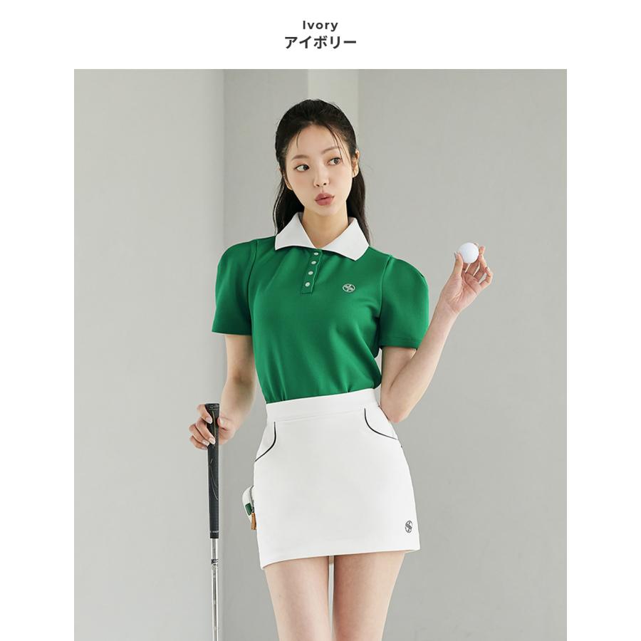 XEXYMIX ゼクシィミックス ゼクシーミックス ゴルフ ゴルフウェア GOLF パイピング キュロット Hライン スカート レギンス付き 韓国 おしゃれ かわいい GP3008G｜xexymix｜19