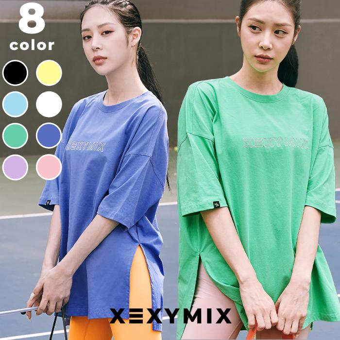 XEXYMIX ゼクシィミックス ゼクシーミックス 半袖 Tシャツ ヨガトップス ヨガウェア トップス オーバーフィット xa5320f｜xexymix