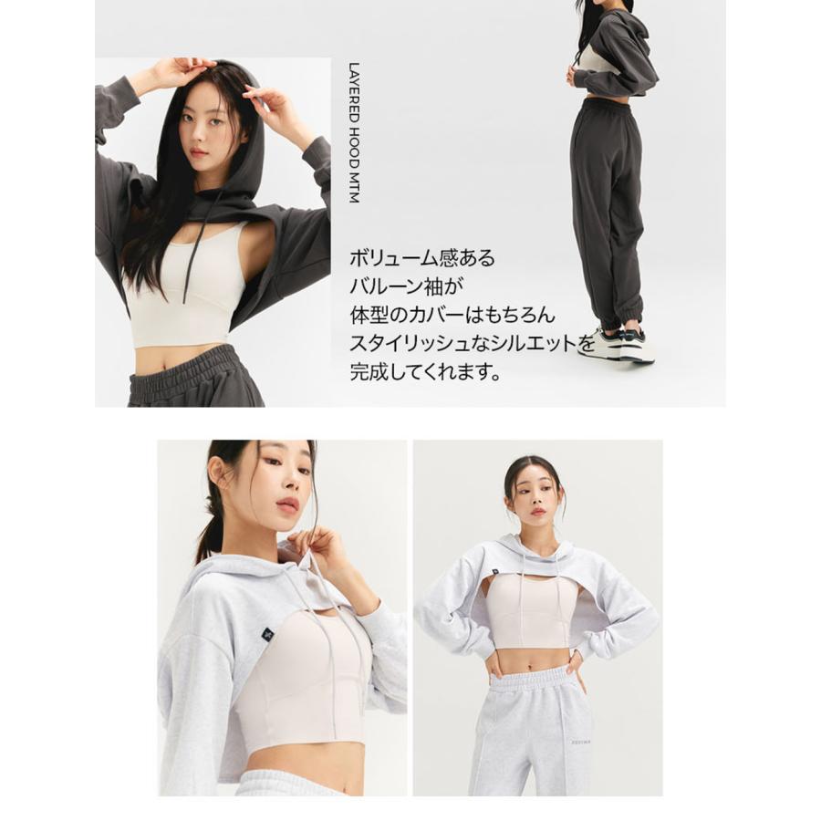 XEXYMIX ゼクシィミックス ゼクシーミックス レイヤード スウェット トレーナー パーカー ヨガトップス ヨガウェア トップス XA5440G｜xexymix｜05