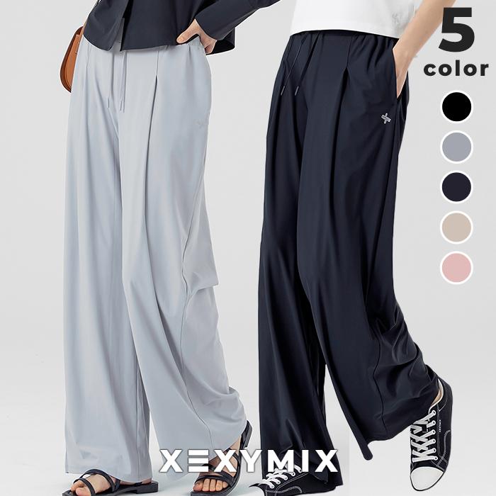 ゼクシィミックス　ワイドパンツ XEXYMIX（ゼクシィミックス） ヨガウェア ワイドパンツ 接触冷感 UV