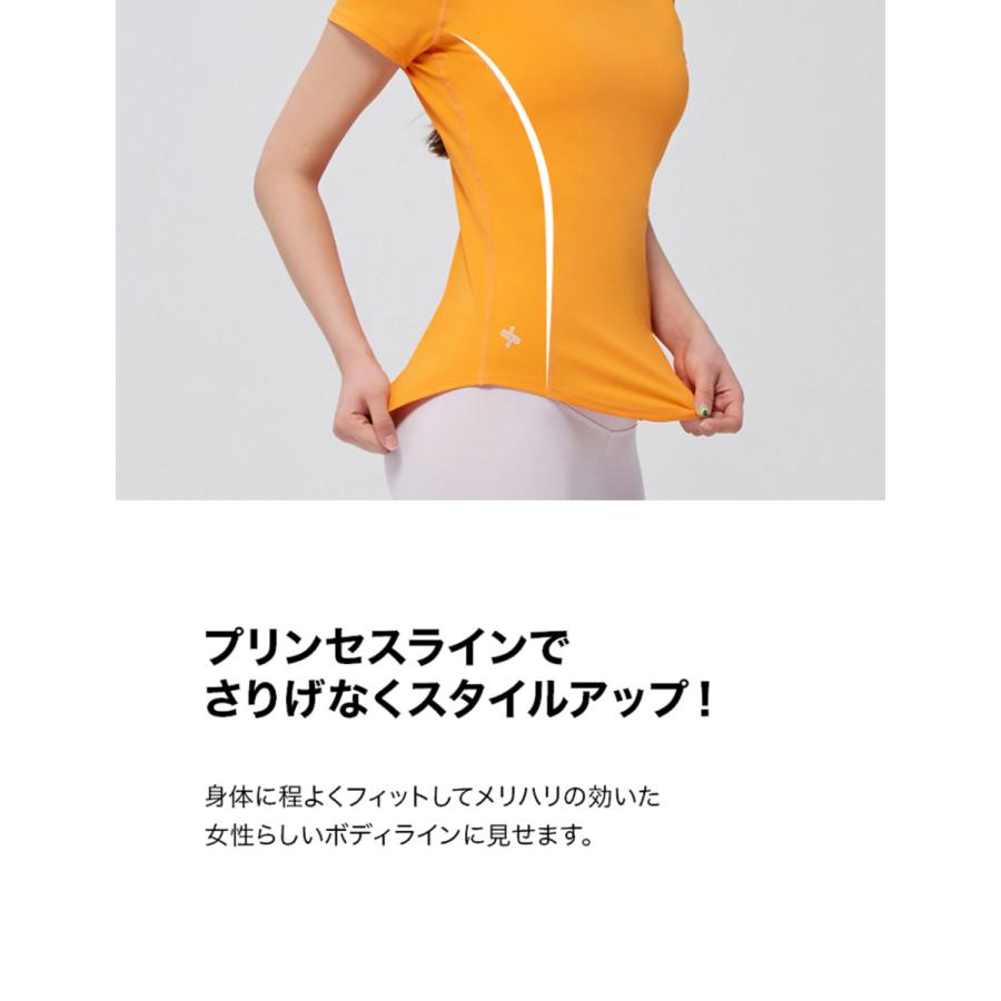 ヨガトップス ヨガウェア ピラティス スポーツ ウェア 半袖 T