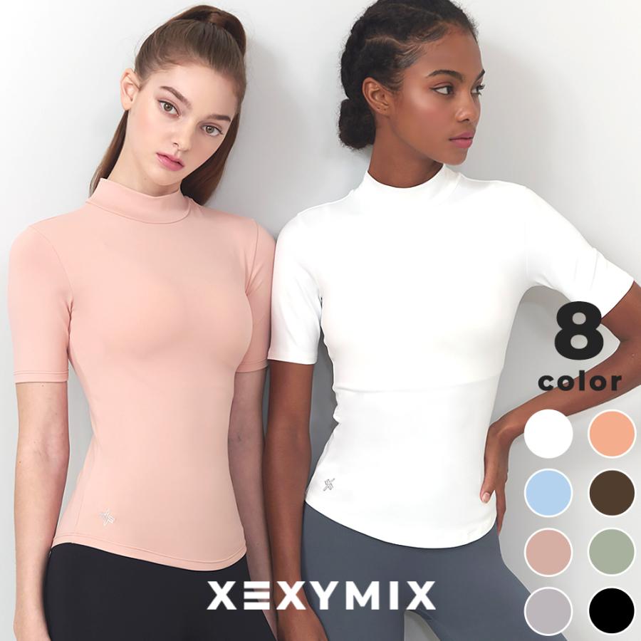 XEXYMIX ゼクシィミックス ゼクシーミックス ハイネック 半袖 T XEXYMIX ゼクシィミックス ゼクシーミックス ハイネック 半袖 T