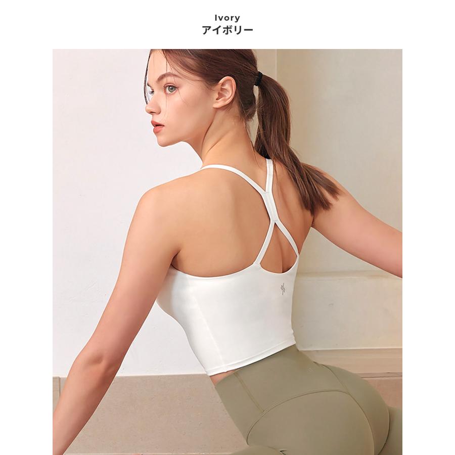 ヨガウェア トップス カップ付 レディース ヨガ ブラトップ ピラティス