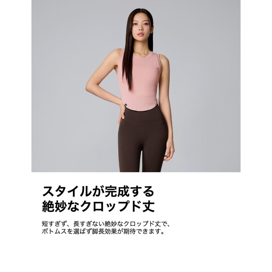 ファブリックミックスタンクトップ ソフトリブ タンクトップ パッド付き