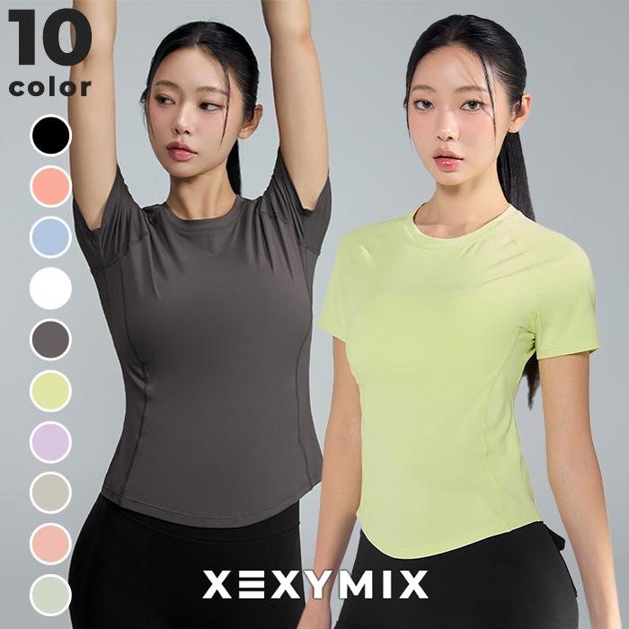 XEXYMIX（ゼクシィミックス） ヨガウェア 半袖 Tシャツ レディース