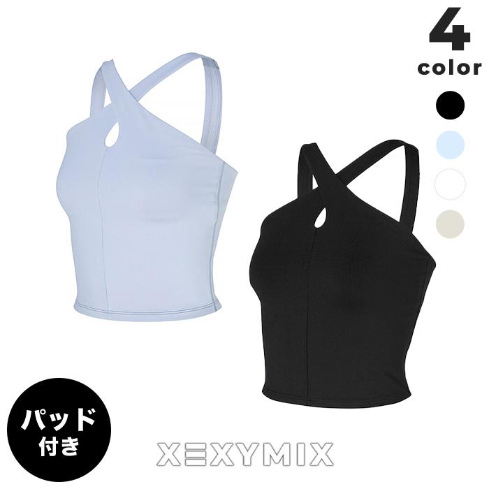 【新品】xexymix♡パッド付き　ヨガウェア　トレーニング　セット　Mサイズ XEXYMIX（ゼクシィミックス） ゼクシーミックス ブラトップ ブラカップ