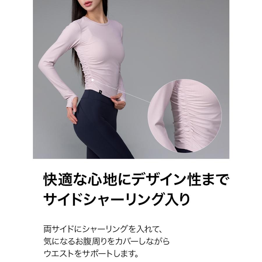 ヨサ　yosa ウェアラジウム　トップス　人気な　Uネック　未使用 XEXYMIX（ゼクシィミックス） ヨガウェア トップス レディース 長袖 T