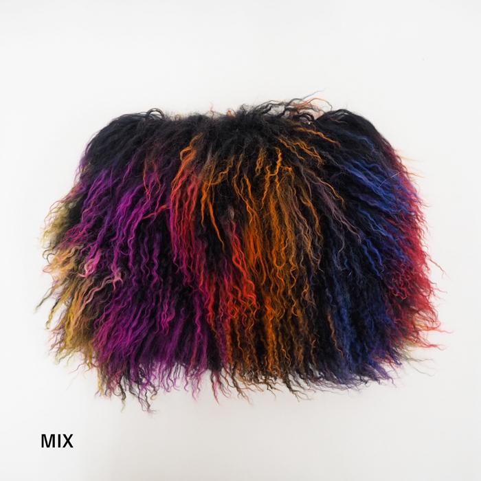 チベットラム リアルファー ショルダー バッグ チェーン ストラップ