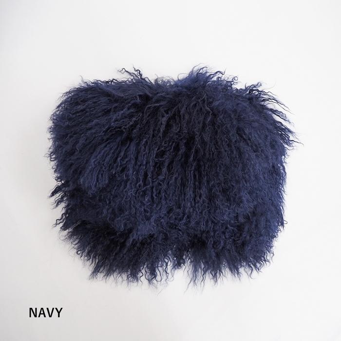 チベットラム リアルファー ショルダー バッグ チェーン ストラップ