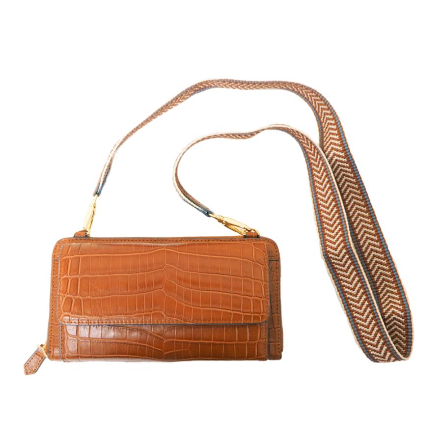ショルダー財布 本物 クロコダイル 長財布 ポシェット ショルダー財布 本物 クロコダイル 長財布 ポシェット