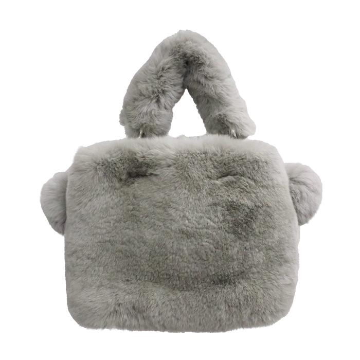 レッキス リアルファー ミニ ハンドバッグ 2WAY BAG ラビット 毛皮