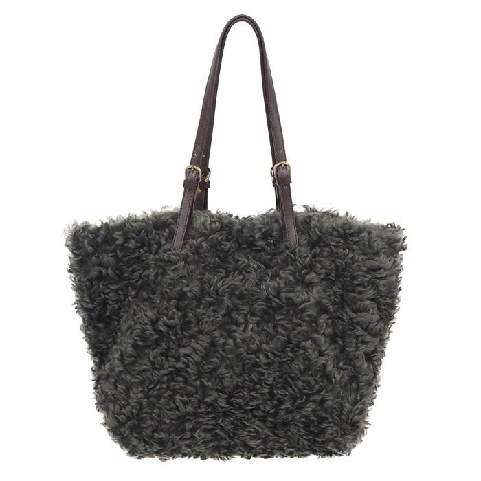 エコファー BIG ショルダー トートバッグ ラム ファーバッグ BAG