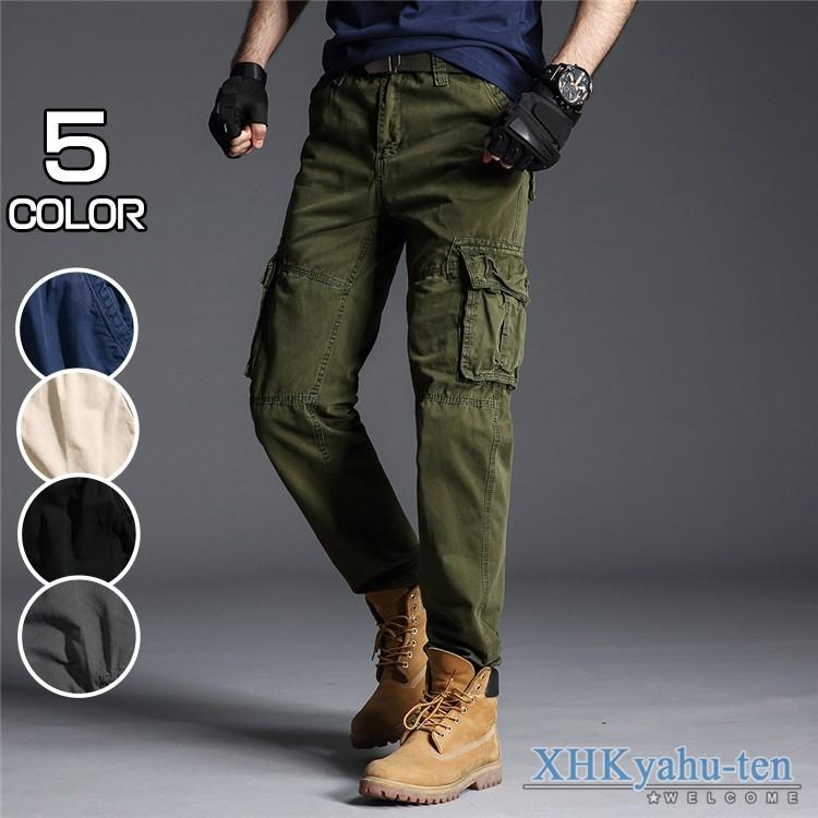 カーゴパンツ メンズ ミリタリーパンツ 作業服 軍パン 綿パン ワークパンツ ミリタリー コットン100 父の日 新作 Xhk Xhkヤフー店 通販 Yahoo ショッピング