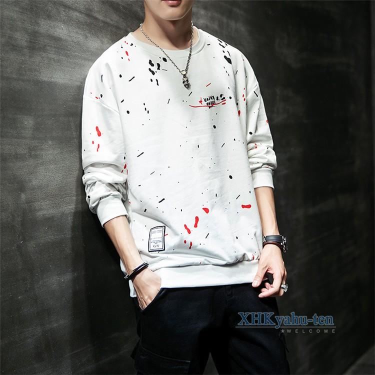 トレーナー メンズ 長袖 柄物 トップス 春服 スウェットシャツ クルーネック スエット カジュアル 新作 Xhk Xhkヤフー店 通販 Yahoo ショッピング