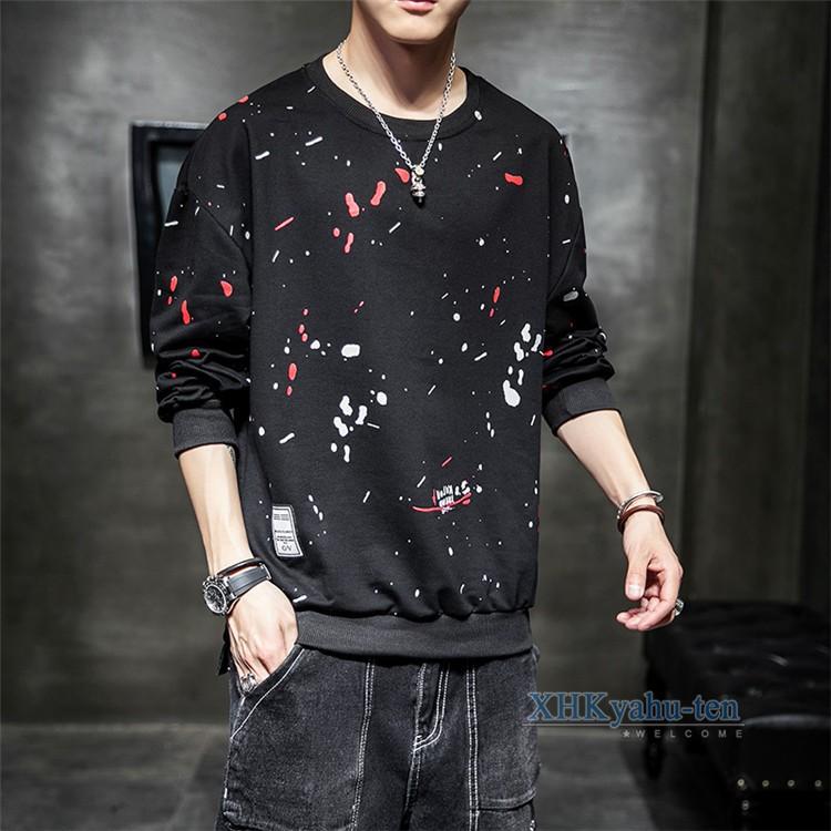トレーナー メンズ 長袖 柄物 トップス 春服 スウェットシャツ クルーネック スエット カジュアル 新作 Xhk Xhkヤフー店 通販 Yahoo ショッピング