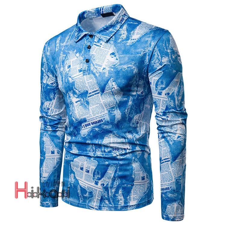 ポロシャツ メンズ おしゃれ 長袖ポロシャツ 柄物 ポロ トップス 長袖ポロ Polo メンズファッション 父の日 Xhk Xhkヤフー店 通販 Yahoo ショッピング