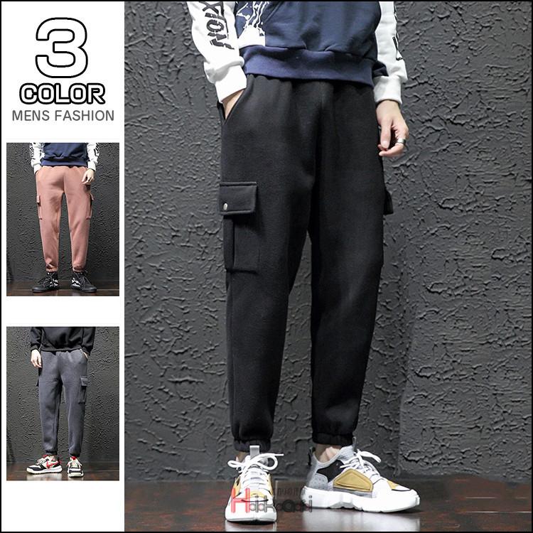 カーゴパンツ メンズ パンツ 裏起毛 ボトムス 長ズボン 無地 ズボン ロングパンツ 作業着 リブパンツ 部屋着 Xhk Xhkヤフー店 通販 Yahoo ショッピング