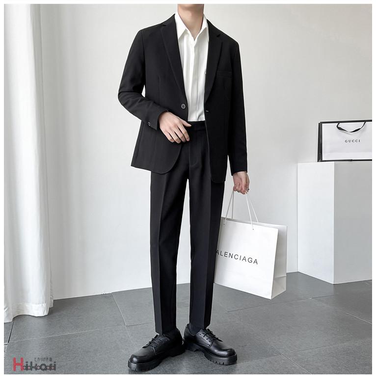 全日本送料無料 ビジネス 通勤 メンズスーツ ワンタック 1つボタン 2点セット 上下セット メンズ カジュアルスーツ 在宅勤務 プレゼント 父の日 3ピーススーツ サイズ 2xl