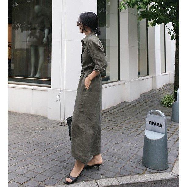 ワンピース レディース 春秋 ロング シャツワンピース マキシ丈 長袖 無地 通勤服 通学服 お呼ばれ 食事会 デート服 10代 代 30代 40代 50代 Pd 奇跡の花 通販 Yahoo ショッピング