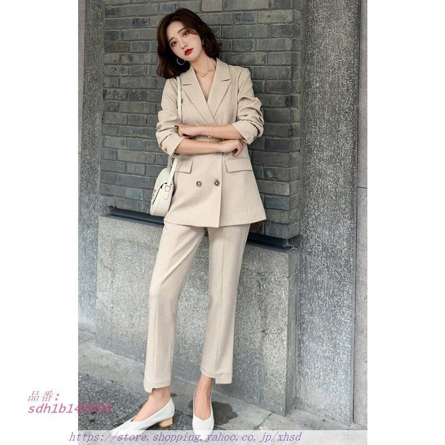 返品送料無料 40代 30代 代 カジュアル スーツジャケット セレモニースーツ パンツスーツ セットアップ レディース 細身シルエット 通勤 卒業式 Ol 入学式 おしゃれ オールインワン サイズ L