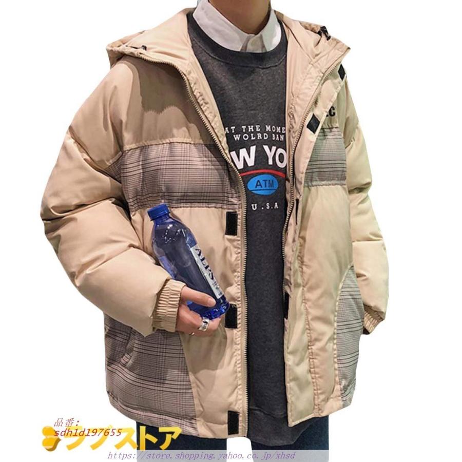 メンズ 中綿ジャケット フード付き 切り替え アウター 綿入れ 冬服 防風 コート 防寒着 ファッションアウトドア カジュアル 厚手 あったか 保温 Sdh1d 奇跡の花 通販 Yahoo ショッピング