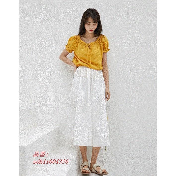 トップス レディース 夏 カットソー ブラウス 半袖 おしゃれ 中学生 かわいい 韓国 私服 ティーンズファッション ゆったり 高校生 女子 夏服 Sdh1x 奇跡の花 通販 Yahoo ショッピング