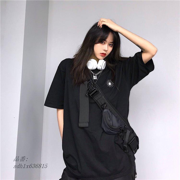 Tシャツ 半袖 原宿 ダーク系 Bf風 刺繍 オシャレ 韓国 原宿 男女 ユニセックス アパレル メンズ レディース シャツ 夏 ファッション ストリート コーデ Sdh1x 奇跡の花 通販 Yahoo ショッピング