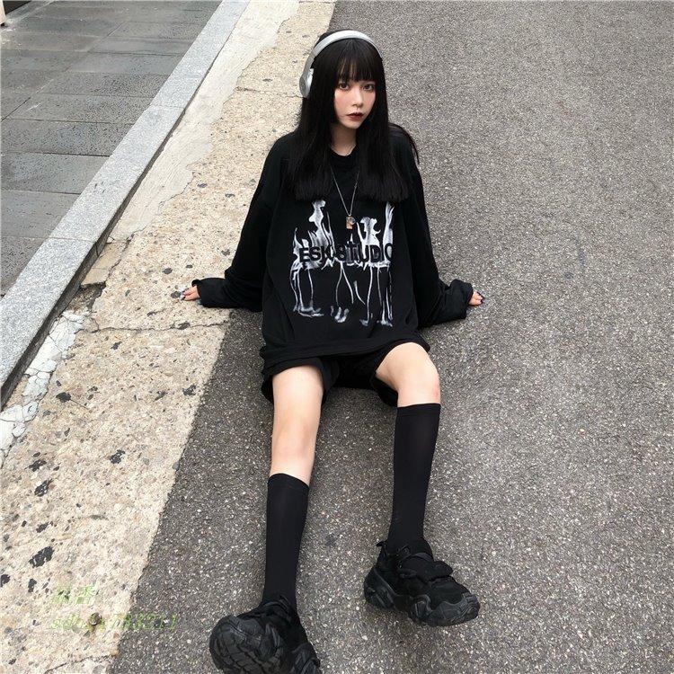 Tシャツ レディース 長袖 春 夏 ゆるい 原宿系 カジュアル トップス Bf風 ストリート風 ダンス 韓国ファッション ヒップホップ Sdh1x7211 奇跡の花 通販 Yahoo ショッピング