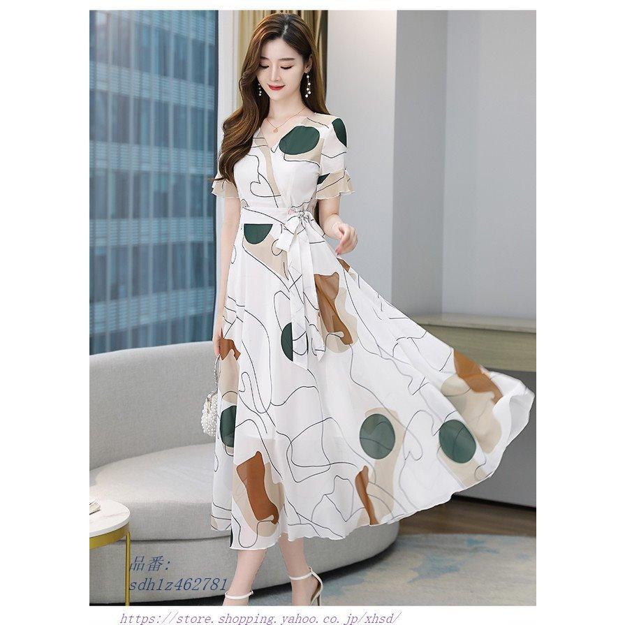 タイムセール デート ロングワンピ フレアワンピース フレア袖 シフォン 幾何学模様 Vネック ディナー同窓会 春夏 ランチ 通勤通学 婚活 レディース ワンピース サイズ 2xl Www Auschule S Schule Bw De