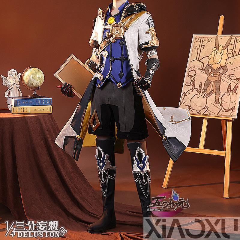 値下げ中】アルベド、コスプレ衣装、ブーツ、ウィッグ(原神)