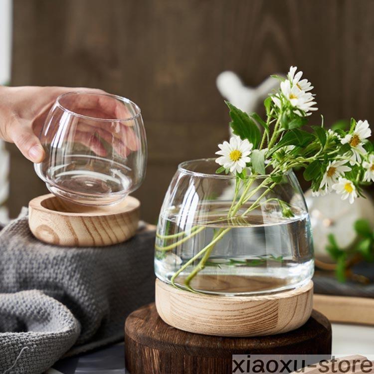 ユニーク な形状のガラス製 花瓶 花器 金魚鉢 メダカ鉢 です。 【公式