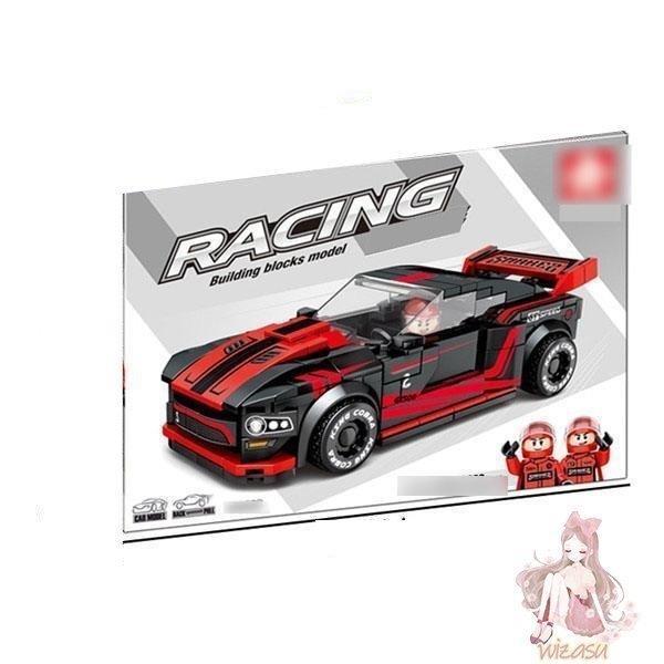 おもちゃ スポーツカー 車 RACING レーシングカー LEGO レゴ互換 レーサー レゴブロック レッド ブラック 子供 男の子 教育 知育玩具 誕生日 プレゼント｜xie-store｜04