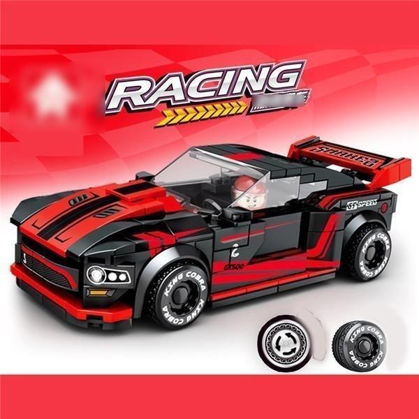 おもちゃ スポーツカー 車 RACING レーシングカー LEGO レゴ互換 レーサー レゴブロック レッド ブラック 子供 男の子 教育 知育玩具 誕生日 プレゼント｜xie-store｜05