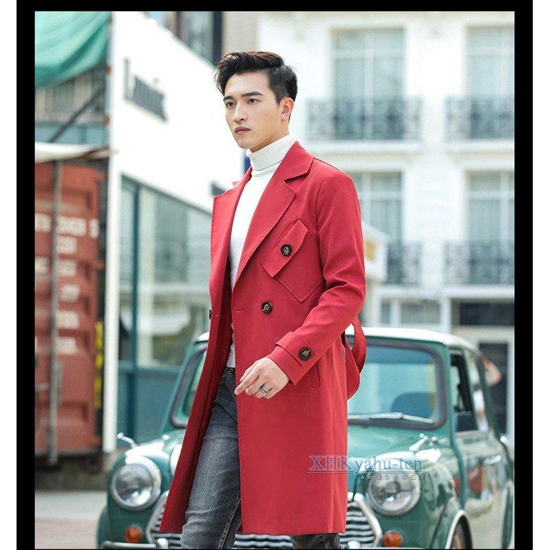 特価商品 ダブルコート メンズ 紳士服 細身 アウター チェスターコート 無地 秋冬 ビジネスコート トレンチコート トレンチコート 色 オリーブ Demolition Training