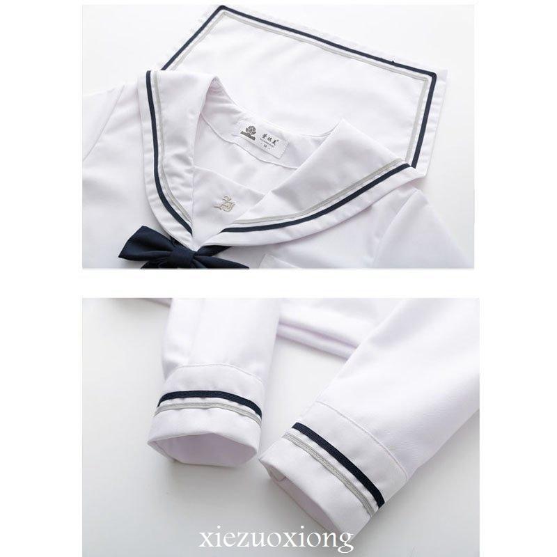 JK制服 セーラー服 上下セット リボン付き コスプレ衣装 半袖/長袖 