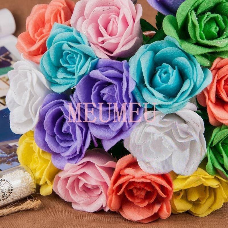 手作りキット 手芸セット 花 インテリア ハンドメイド フエルト フェルト プレゼント 可愛い かわいい Diy 材料 縫製 贈物 飾り 装飾 バラ 超可爱の