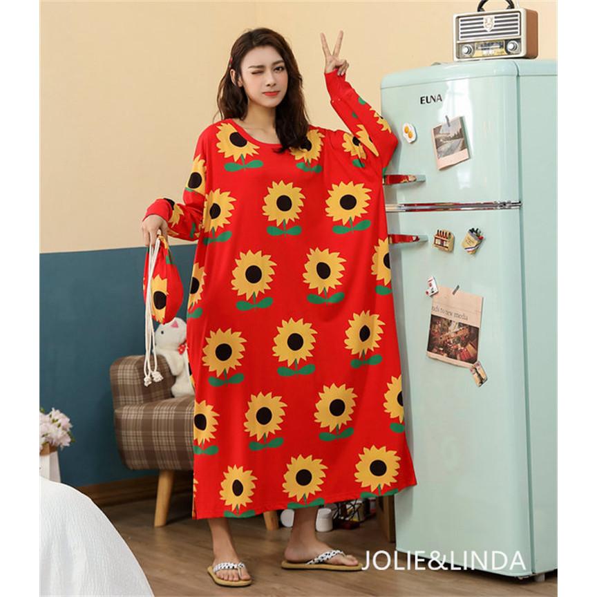 楽天 ルームウェア ワンピース レディース パジャマ おしゃれ 100 綿製 寝巻き かわいい 部屋着 オールシーズン 室内着 プルオーバー 寝間着 春秋 長袖 ゆったり 暖かいナイトウェア 柔らかい 無地 リラックスウェア 送料無料 Qdtek Vn