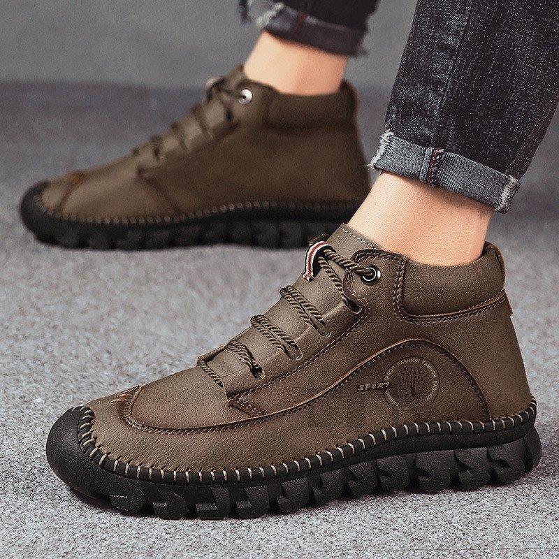 人気カラーの シューズ オシャレ フェイクレザー レースアップ サイドジップ ショートブーツ メンズ ワークブーツ 靴 代30代40代 彼氏 プレゼント ワークブーツ サイズ 41 Www We Job Com