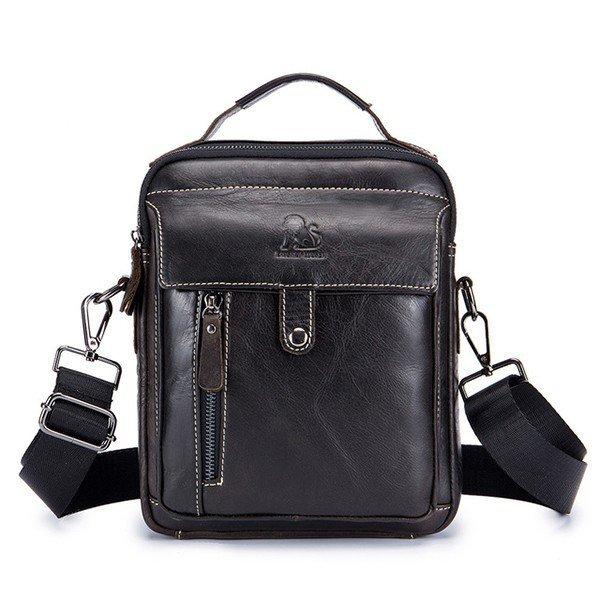 ショルダーバッグ 本革バッグ レトロ風 縦型 メンズ ビジネスバッグ 本革レザー 斜め掛け 通学 通勤 旅行 耐摩設計 紳士 牛革 ブラウン 3way 大容量 海外限定