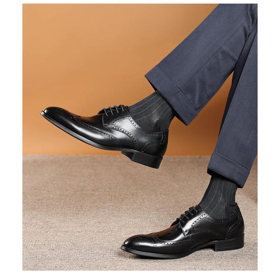 大人気☆再入荷 ☆定番メンズビジネスシューズ紳士靴 本革 ウイング