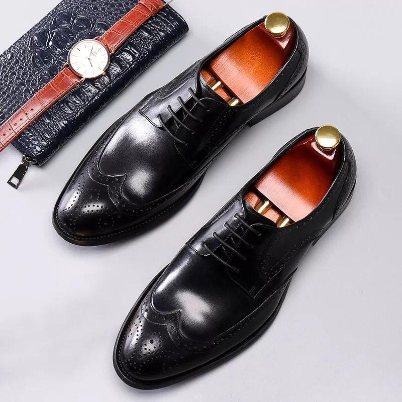 H06770 新品 BRUNOMAGLI ウイングチップ シューズ 革靴 39 未使用 BRUNO MAGLI ブルーノマリ ウイングチップレザーシューズ