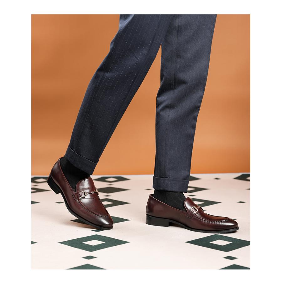 新作 メンズ ビジネスシューズ 紳士靴 本革 ビット ローファー