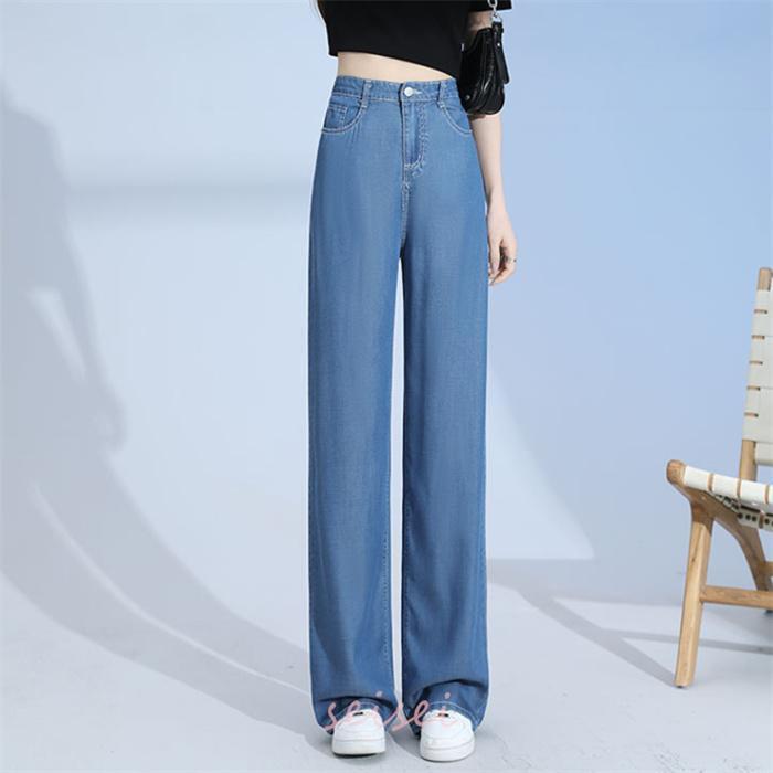 デニムパンツ レディース ワイドパンツ ウエストゴム デニム 春 夏服