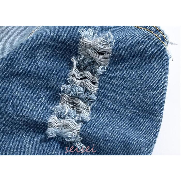 デニム ベスト 大人 ダメージ加工 ジレ 30代 40代 大人カジュアル