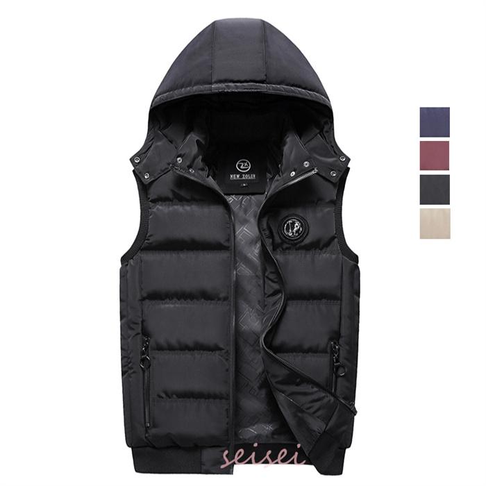ダウンベスト メンズ 秋冬 男女兼用べスト フード付き キルティング