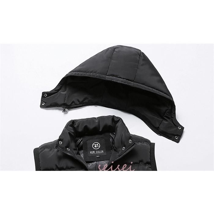 ダウンベスト メンズ 秋冬 男女兼用べスト フード付き キルティング