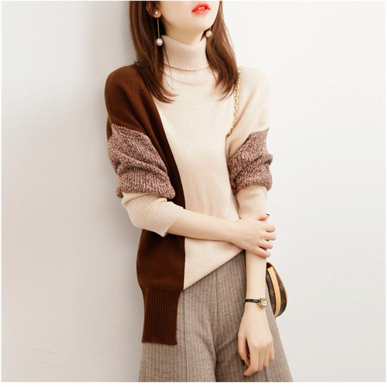 レディースニット 長袖 ハイネック リブニット l 袖長め セーター プルオーバー トップス 秋 冬 大人可愛い 大人女子 おしゃれ お洒落 シンプル ニット レディース 30代 トップス 長袖 ハイネック 秋冬 オシャレ 韓国