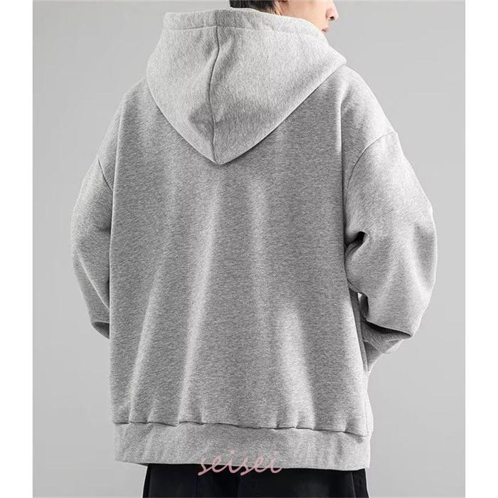 パーカー メンズ 長袖 裏起毛 秋 ジップアップ 薄手 トップス フード付