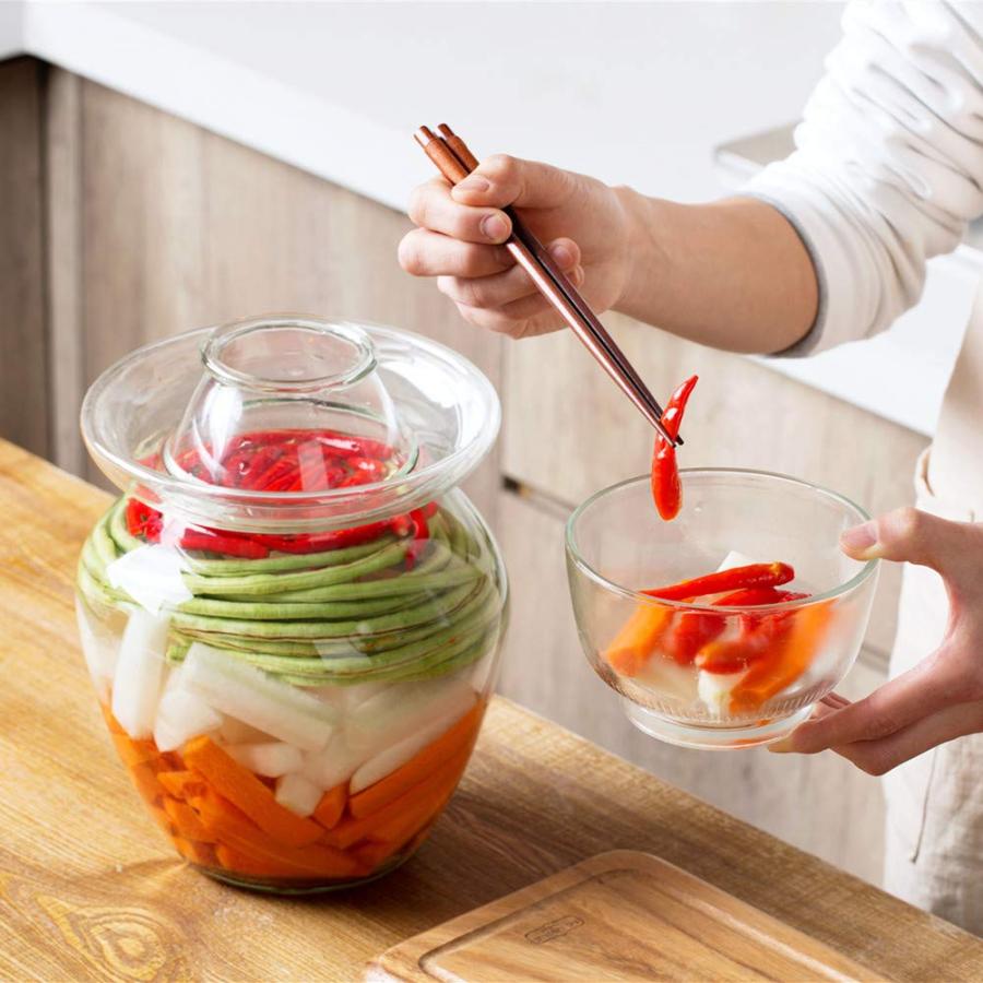 Amazon｜キッチン用品 キムチ瓶 トング ブラシ 3点セット 透明