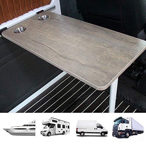 キャンピングカ 用のダイニングテ ブル 2カップスロット付き丸型RVテ